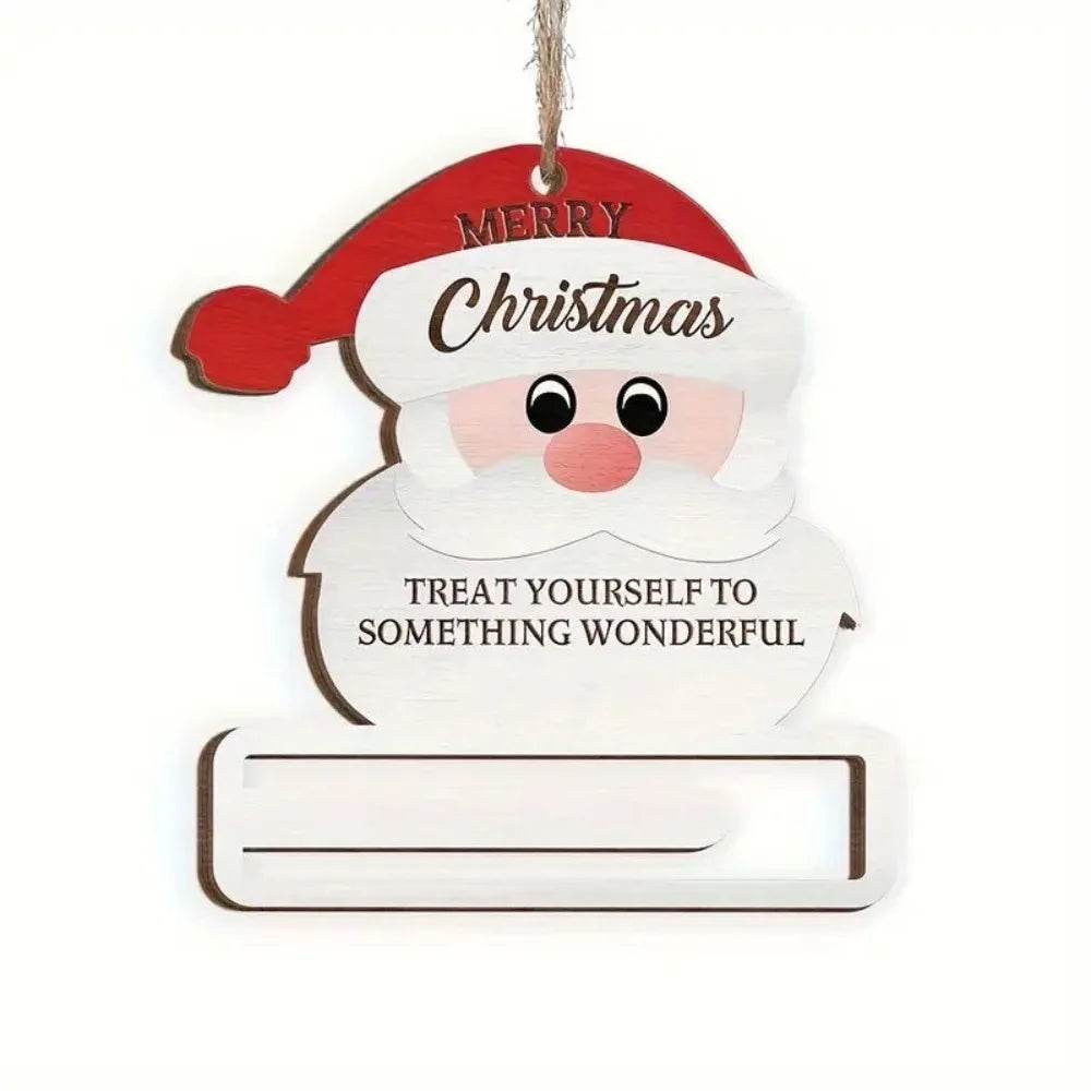 Wooden Christmas Money Card Holder DIY Gift Pendant