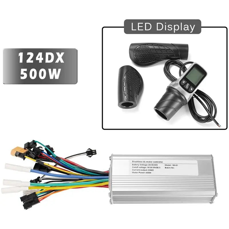 500W Brushless E-Bike Controller with LCD Display 24V 36V 48V