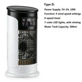 Desktop Air Cooler Fan with LED Light & Misting Humidifier