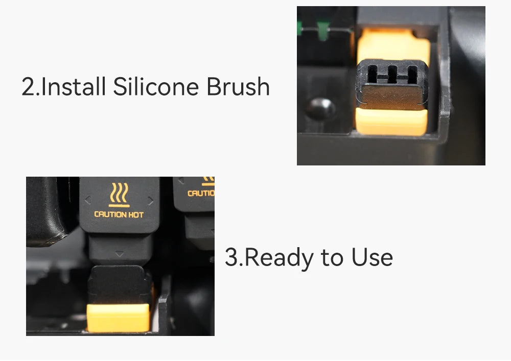 Silicone Nozzle Wipe Brush for Bambu Lab H2D H2C Hotend