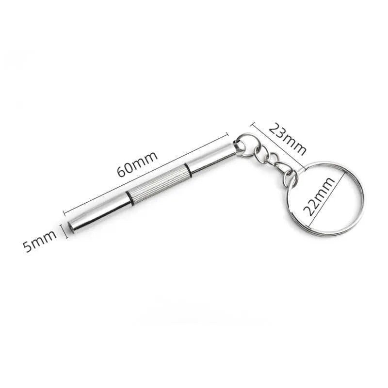 3-in-1 Mini Keychain Screwdriver – Glasses & Watch Repair