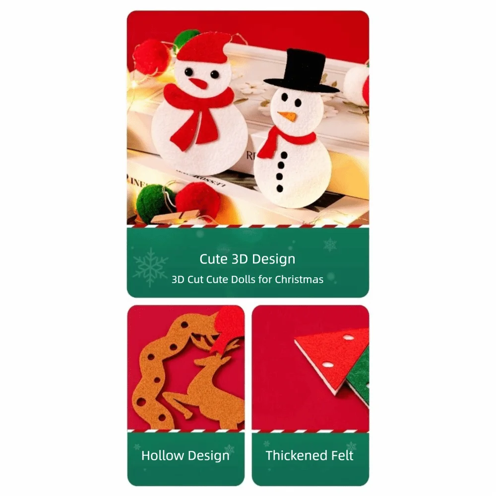 DIY Felt Christmas Banner Set – Furry Balls & LED Lights