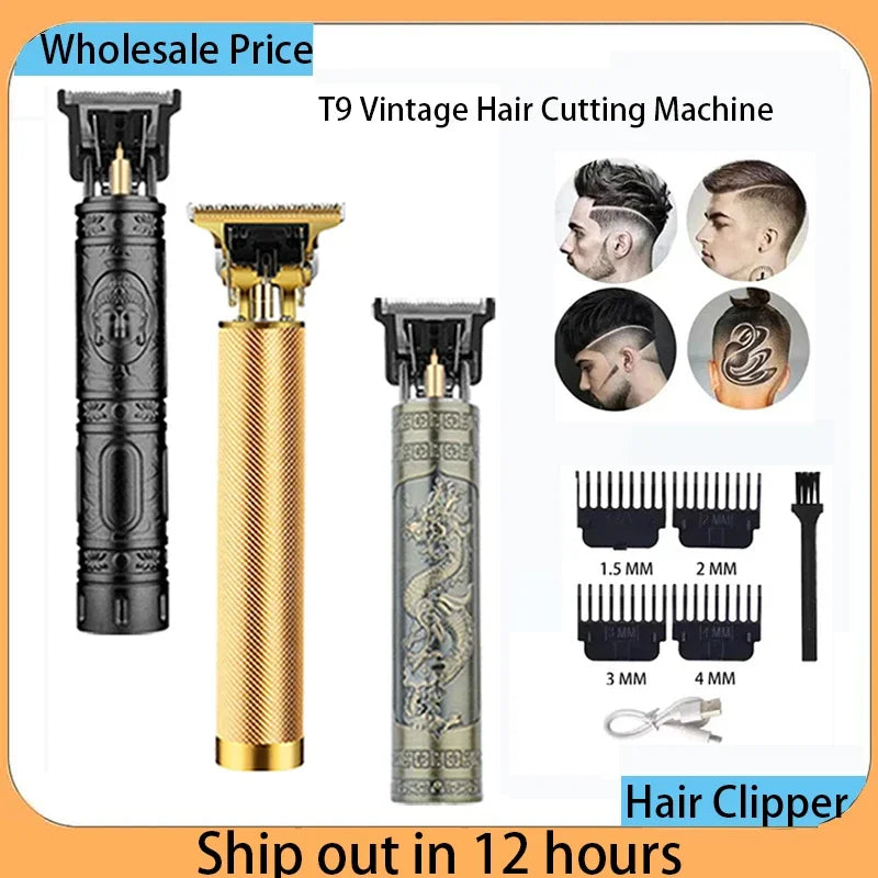 XMSJ T9 Cordless Hair Clipper USB Fast Charging Trimmer for Men
