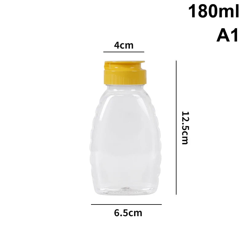 Reusable Squeeze Honey Bottle with Lid – 180–720ml PP