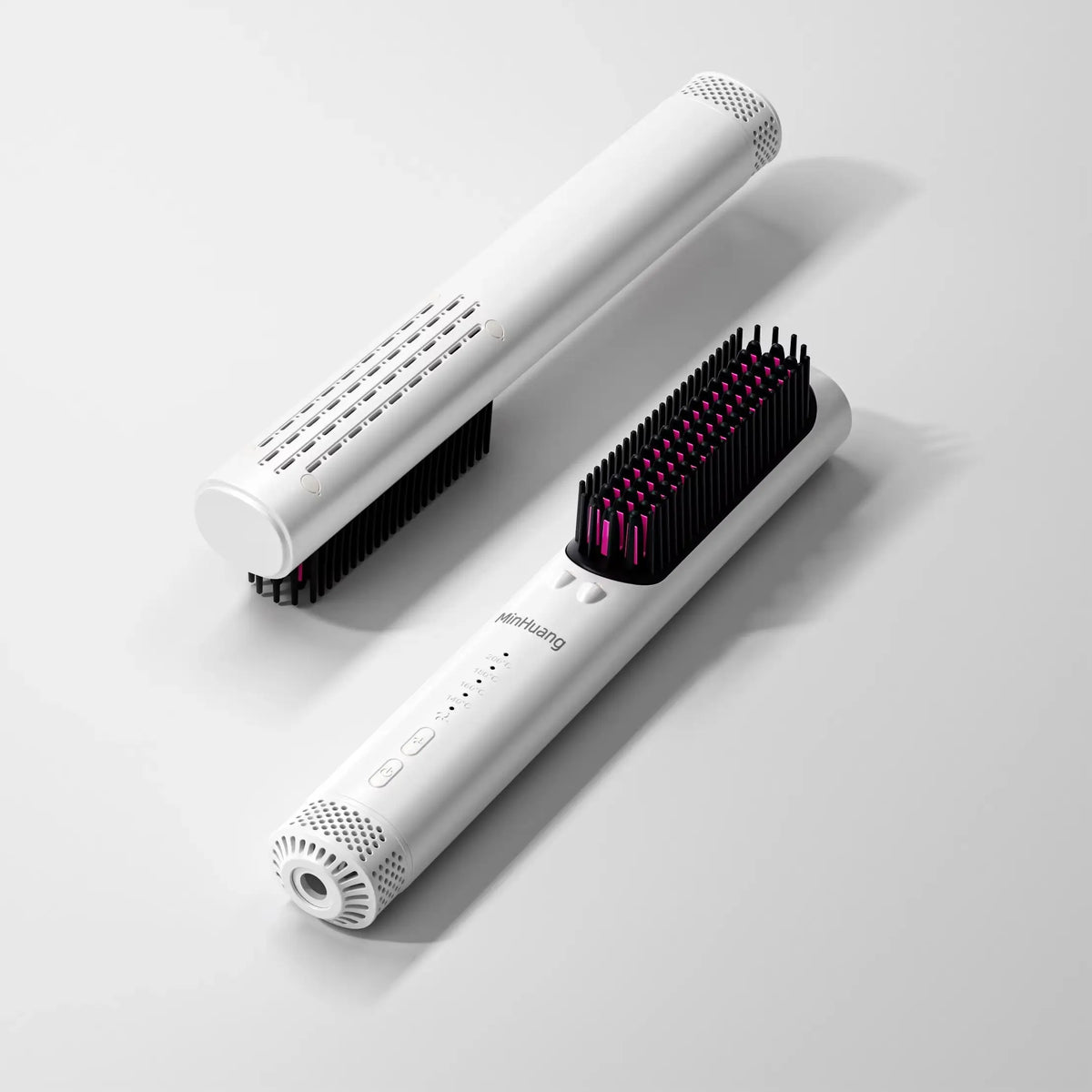 Ceramic Hair Straightener Brush – Fast Heating, 52 Teeth