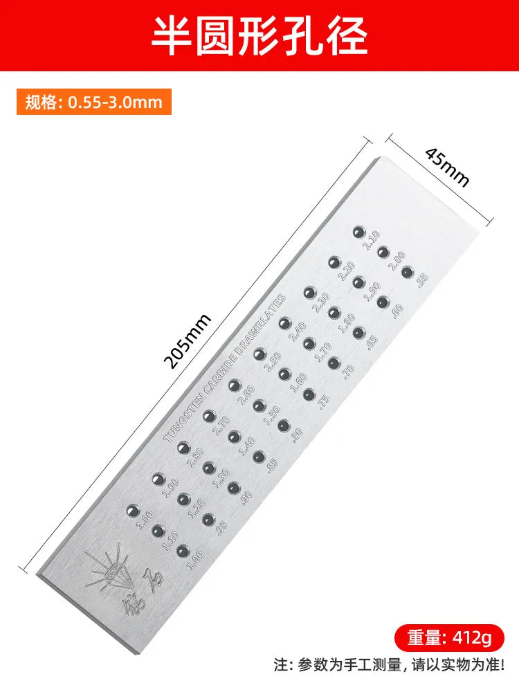 Tungsten Steel Wire Drawing Board – Semi-Circular & Square