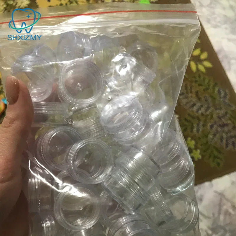 50-Pack Clear Mini Cosmetic Jars 5g Sample Containers for Nail