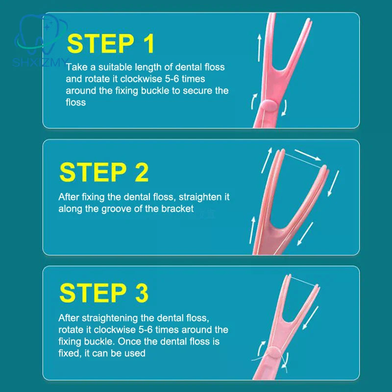 Y-Shape Reusable Dental Floss Holder 1/2 Pcs | Oral Care