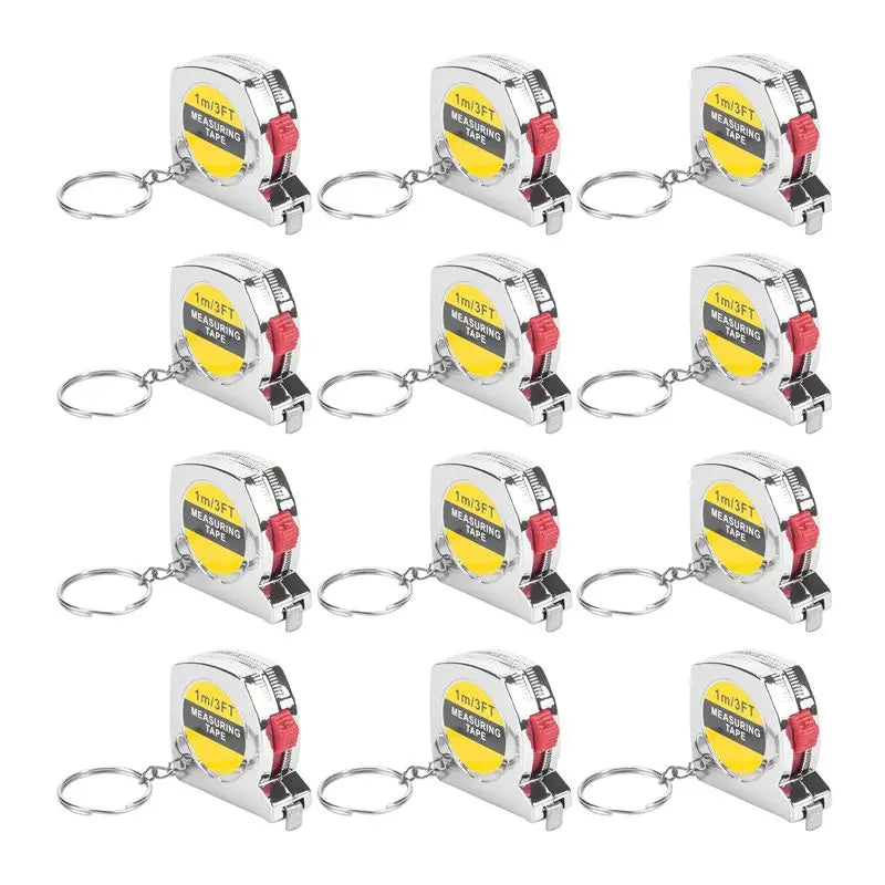 50-Pack Retractable Keychain Tape Measures – Mini Pocket Size