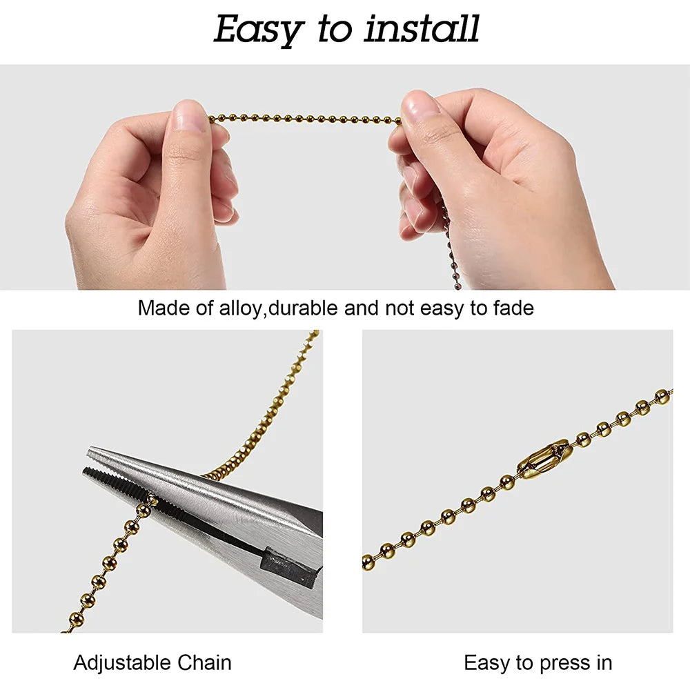 4-Pack Crystal Ceiling Fan Pull Chain Extensions with Connector