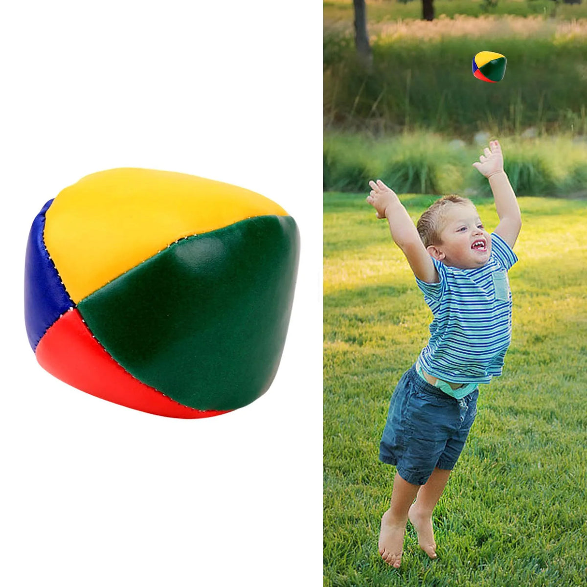 Beanbag Juggling Balls – Soft PU Leather, Multi-Colour 5-Pack