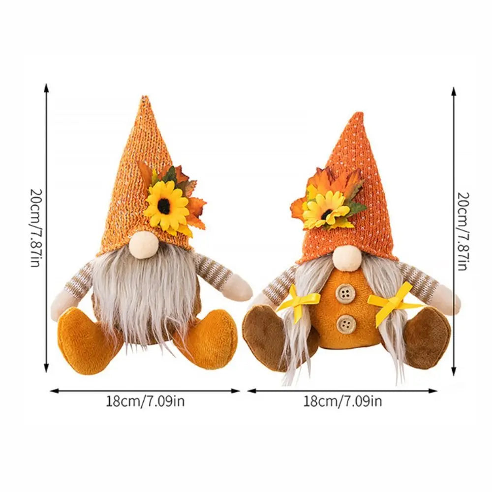 Thanksgiving Harvest Gnome Ornament – Maple Leaf Pendant