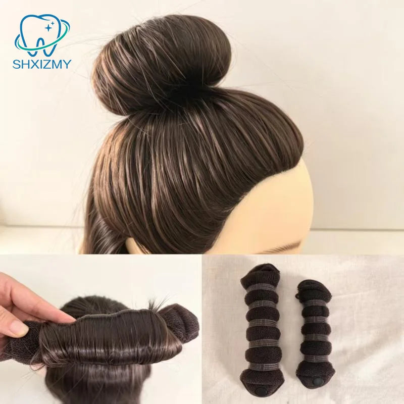 Magic Hair Bun Maker Donut Sponge Tool – Black & Brown