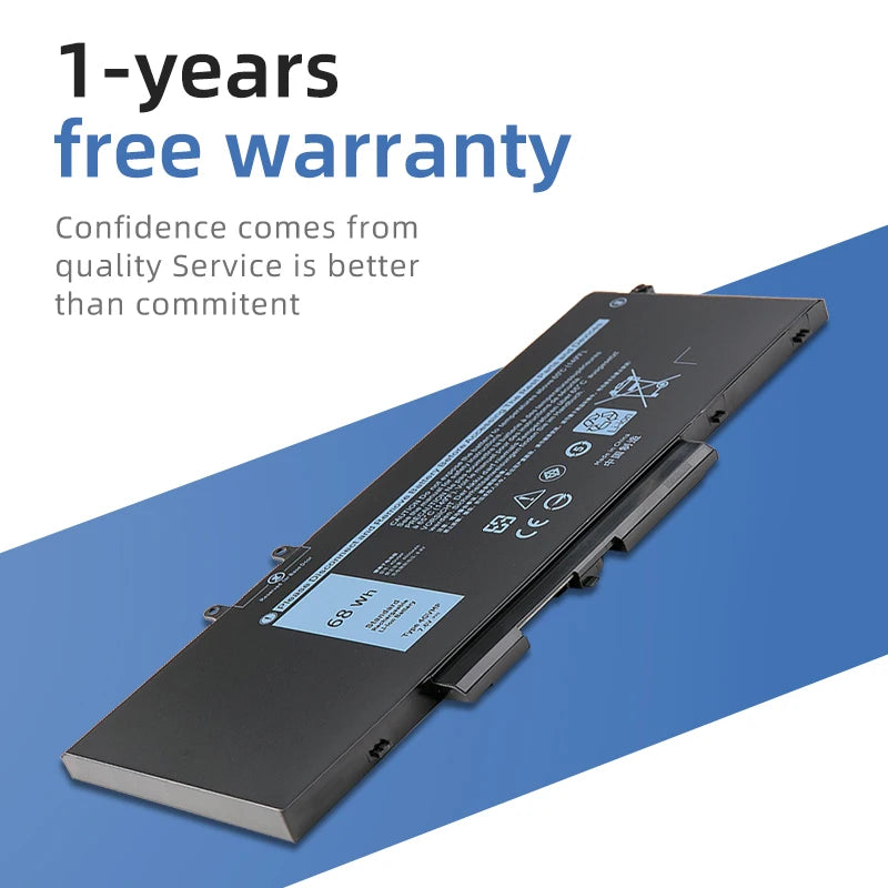 SUOZHAN 4GVMP 7.6V 68Wh Battery – Dell Latitude 5400 5500