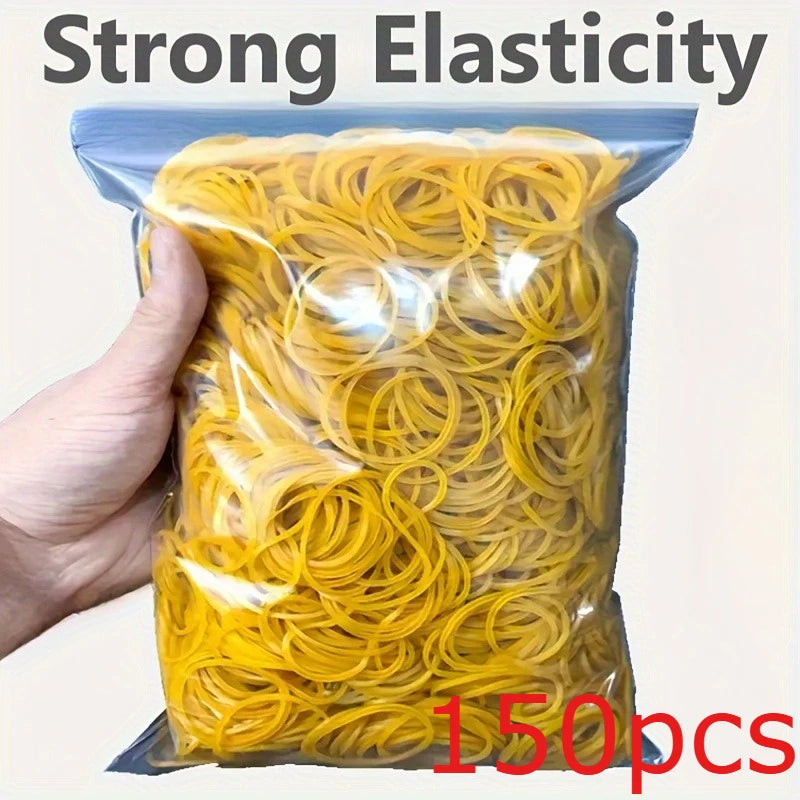 150pcs Yellow Rubber Elastic Bands 38mm – Multi-Purpose Office