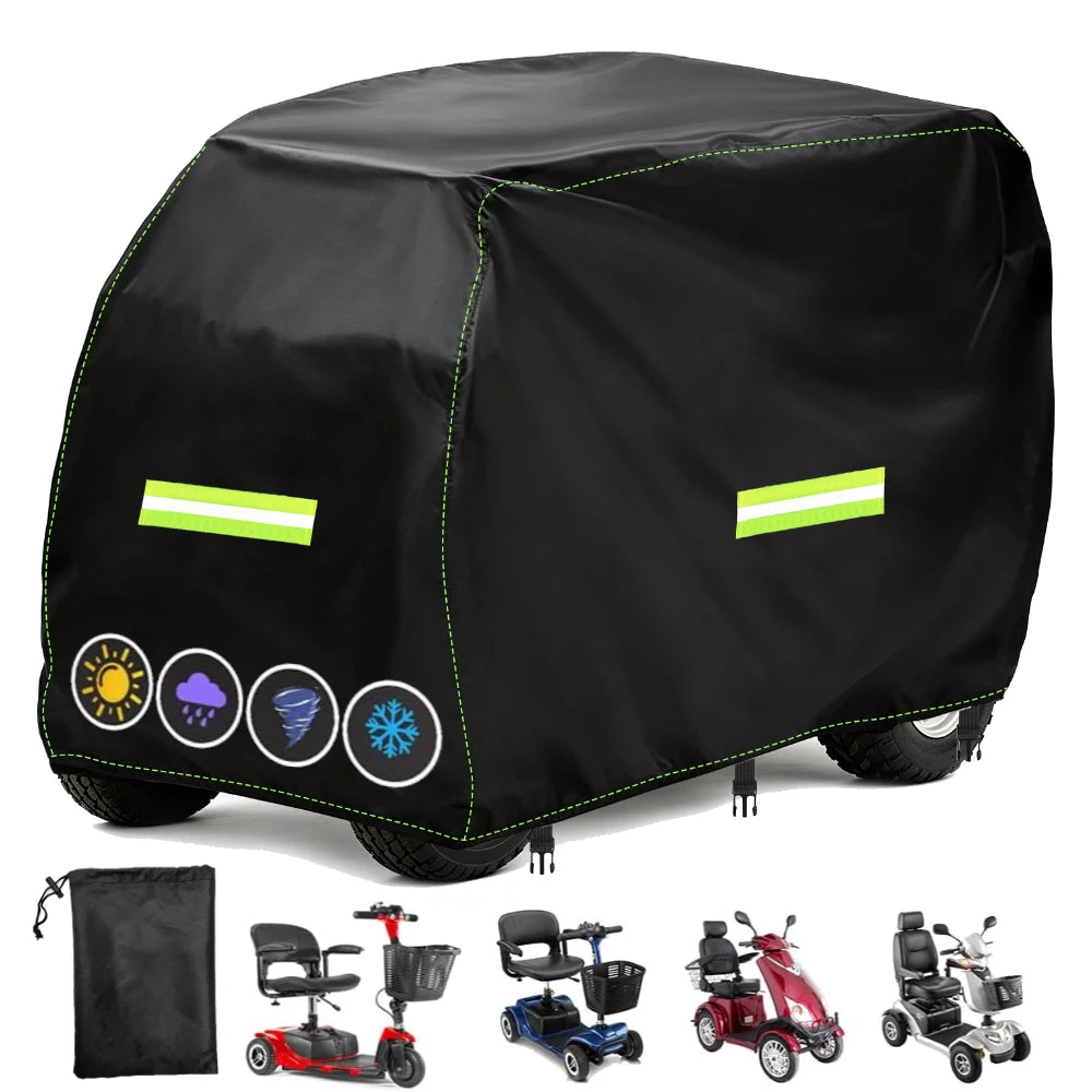 Waterproof Mobility Scooter Cover | Reflective Strips & Buckles