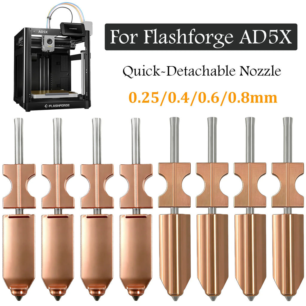 BEGRINT FlashForge AD5X Hardened Nozzle 550°C High Flow HTR