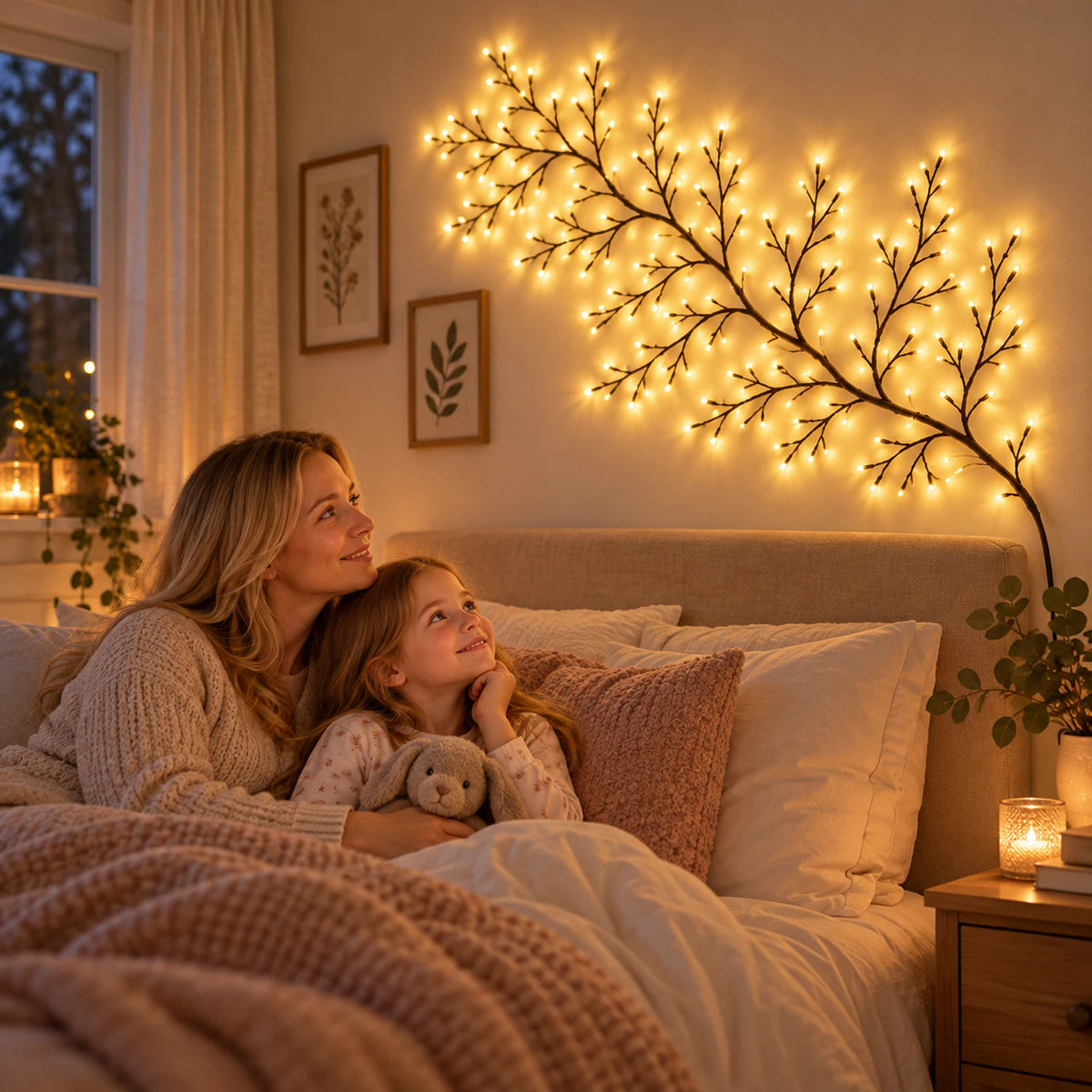 Remote Control LED Branch Fairy Lights – Warm White & Timer