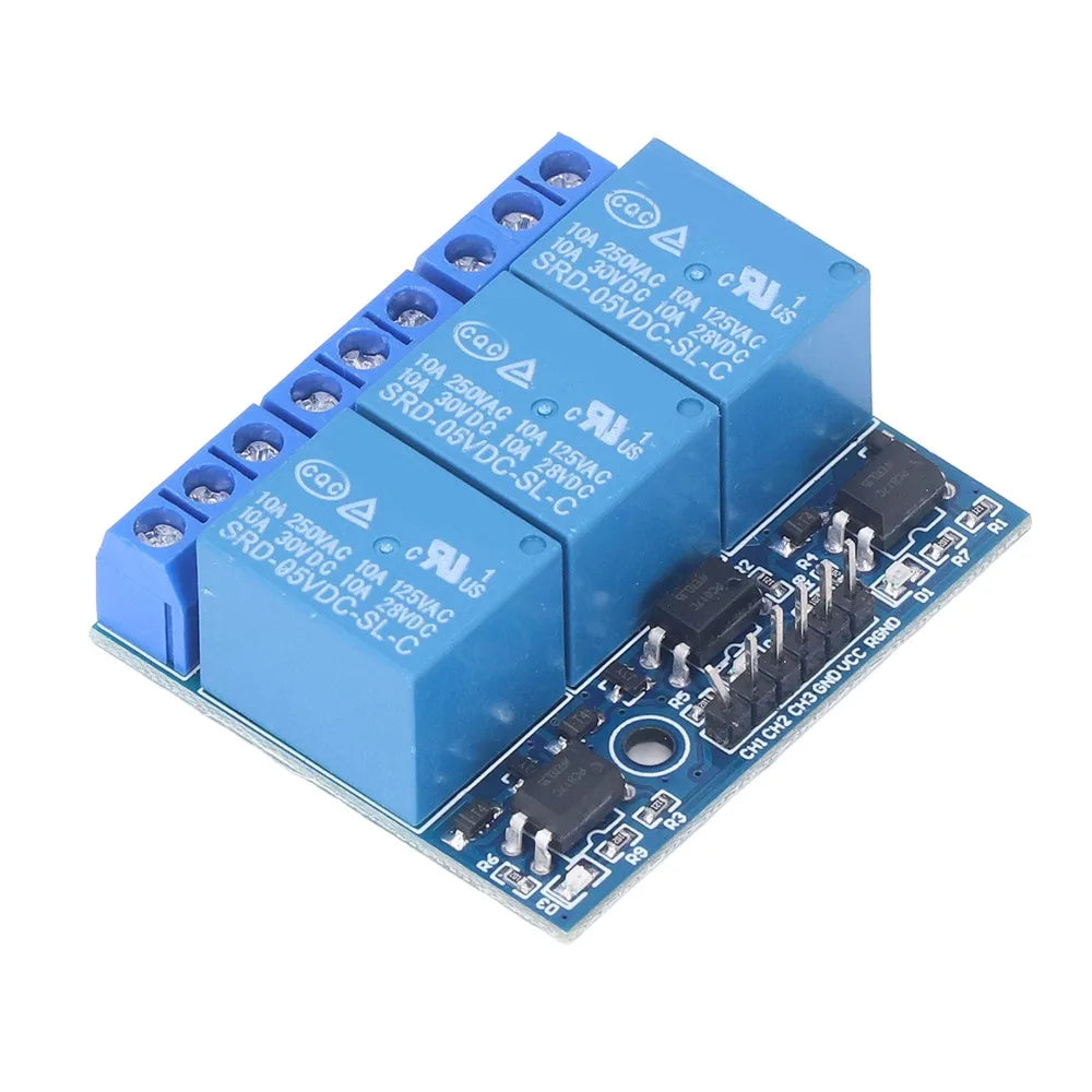 3 Channel Relay Module – Optocoupler Isolated High/Low Trigger