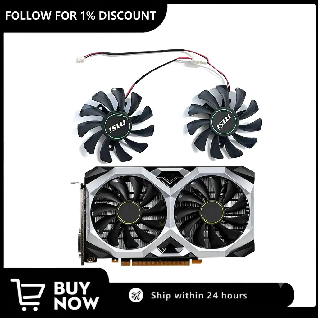 MSI GTX 1050/1650 Super 75mm Replacement GPU Fan HA8010H12F-Z