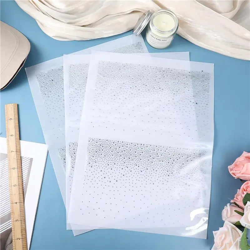 18-Sheet Iron On Rhinestone Transfers – Glitter Crystal Patches