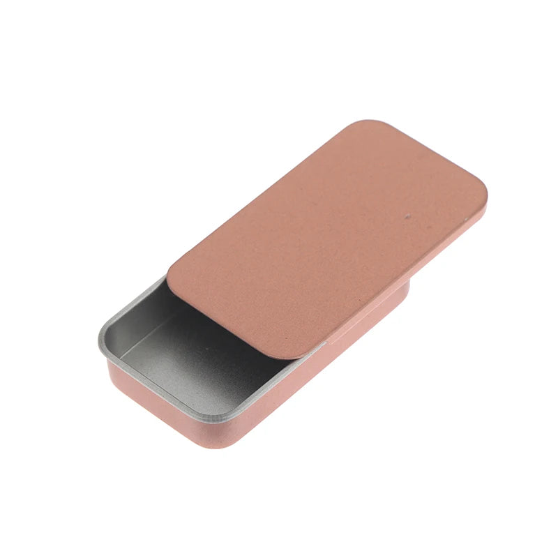 Slide Cover Aluminum Tin Box 60×34mm – Refillable Storage