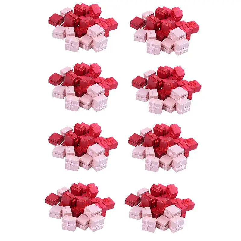 192-Piece Square Ring Jewelry Gift Box Set – Assorted Colors