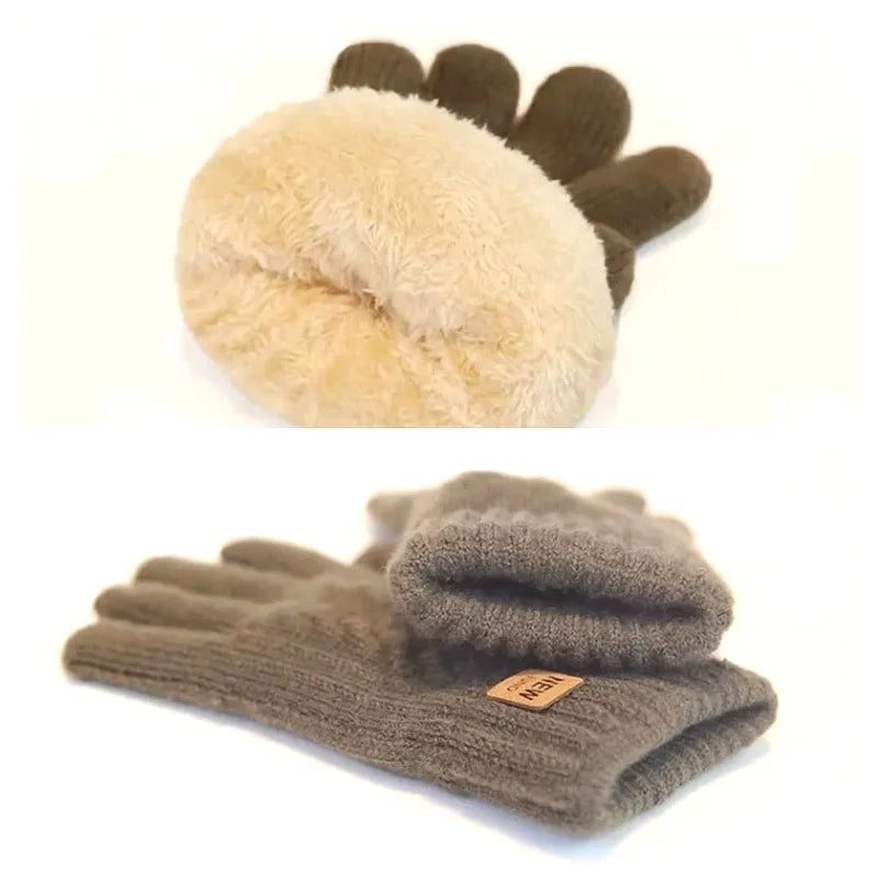 VIBE Touchscreen Winter Knit Gloves – Warm Plush Unisex