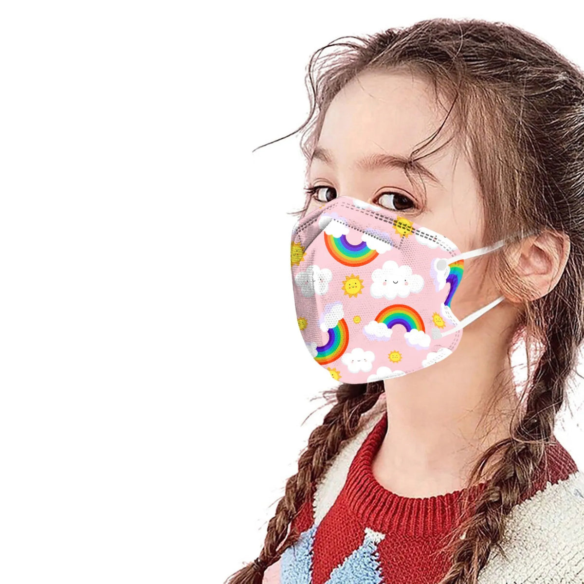 Kids Rainbow Multi-Layer Breathable Face Cover – Reusable