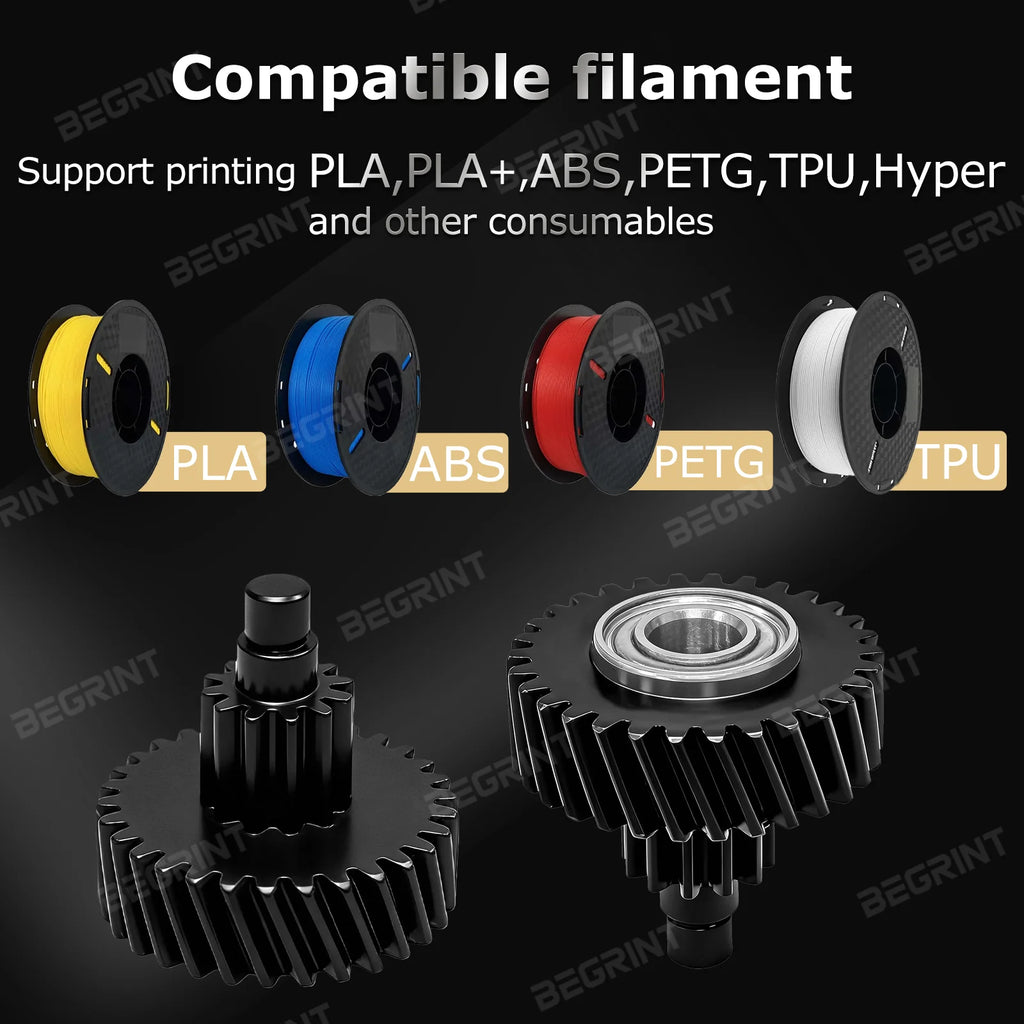 BEGRINT Helical Extruder Gear for Creality K2 Pro/Plus | All-Metal