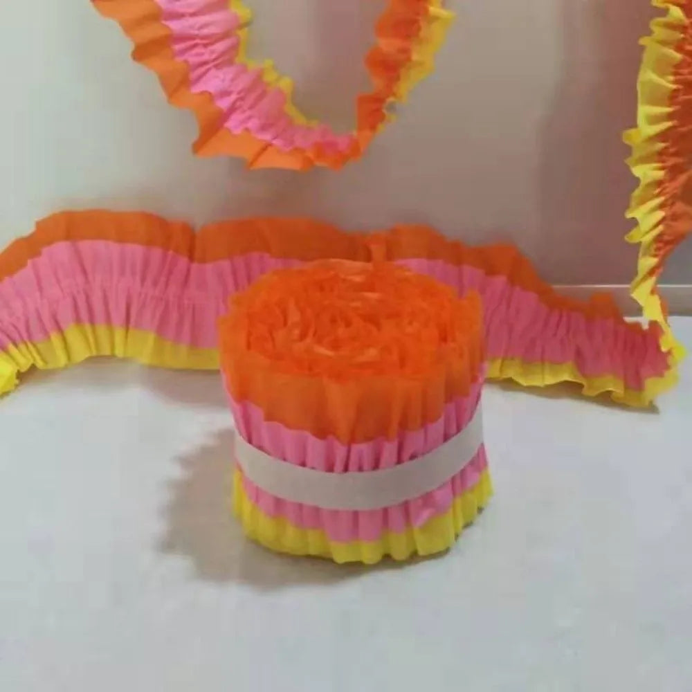 Macaron Crepe Paper Streamers 3M Colorful Party Ribbon Roll