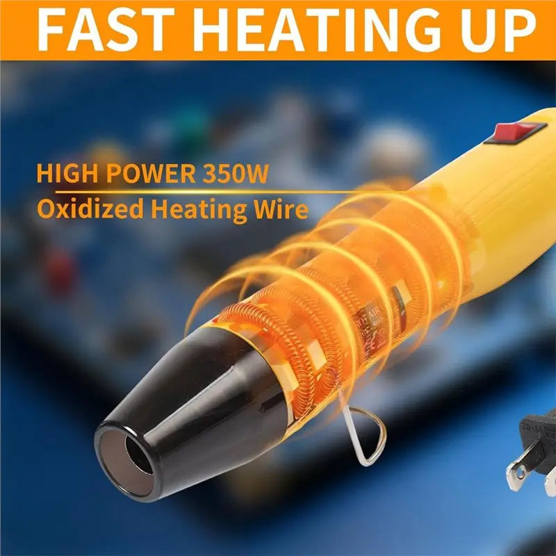 VIBE 350W Heat Gun for Crafting – Dual Temp & Long Power Cord