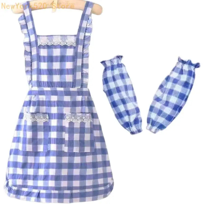 Stain Resistant Cooking Apron with Arm Covers | Kitchen Workwear