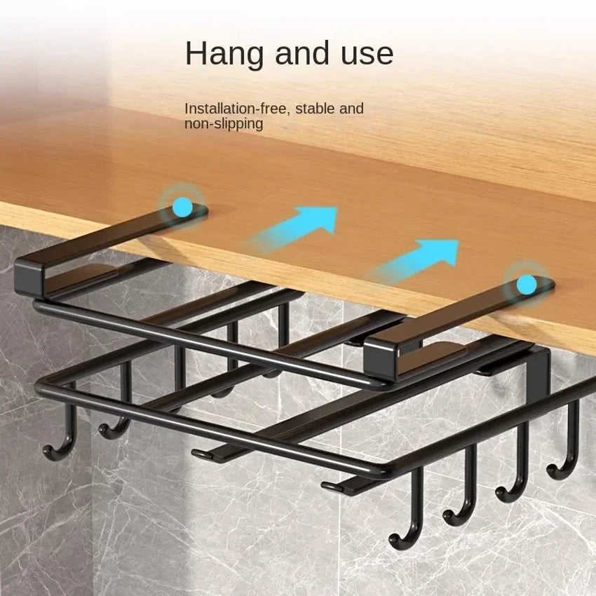 Under Cabinet Hanging Shelf – No-Drill Kitchen Organizer