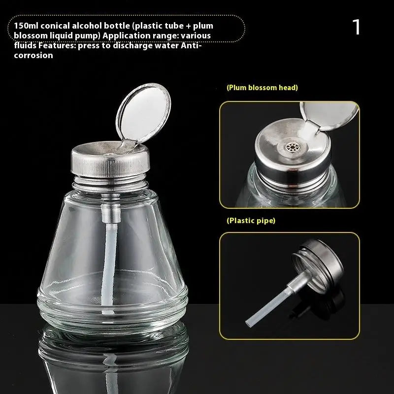 Refillable Glass Pump Dispenser Bottle – Nail Art & Makeup