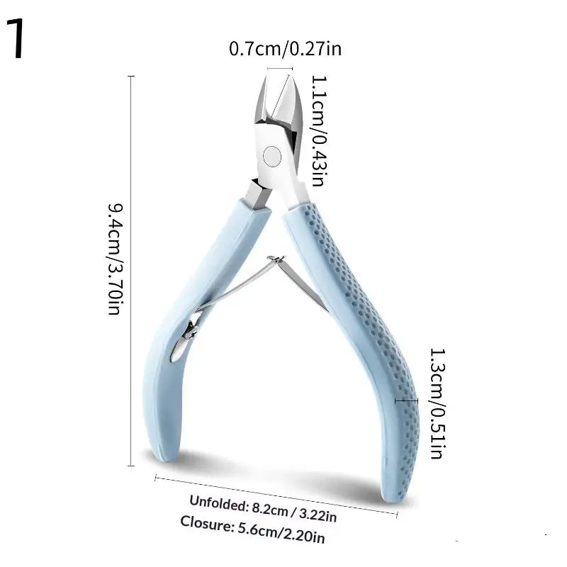 Stainless Steel Cuticle Nipper | Silicone Handle Nail Tool