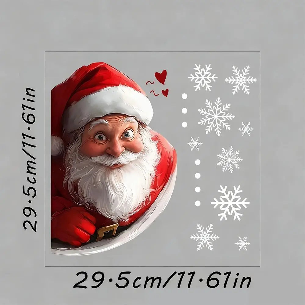 Santa Claus Christmas Window Sticker – Double-Sided PVC Decal