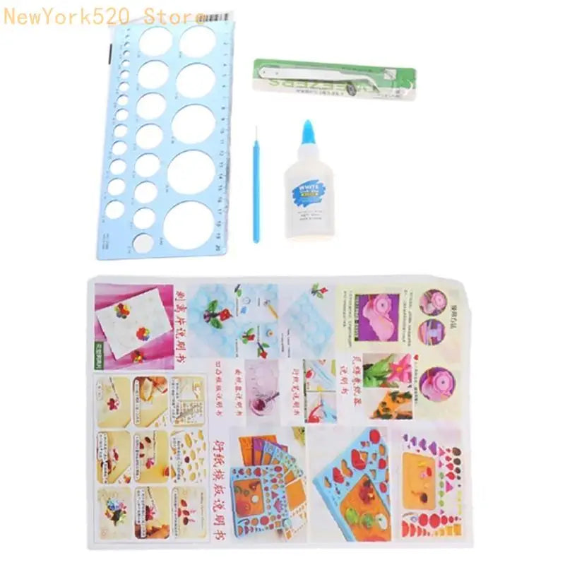Paper Quilling Tool Set – Tweezer, Needle, Crimper & Board