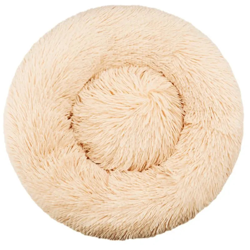 VIBE Plush Round Machine-Washable Pet Bed – Warm Dog Cat Bed