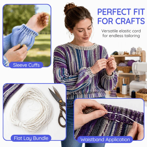 1.5mm Elastic Beading Cord 100m Stretchy Waxed Polyester String