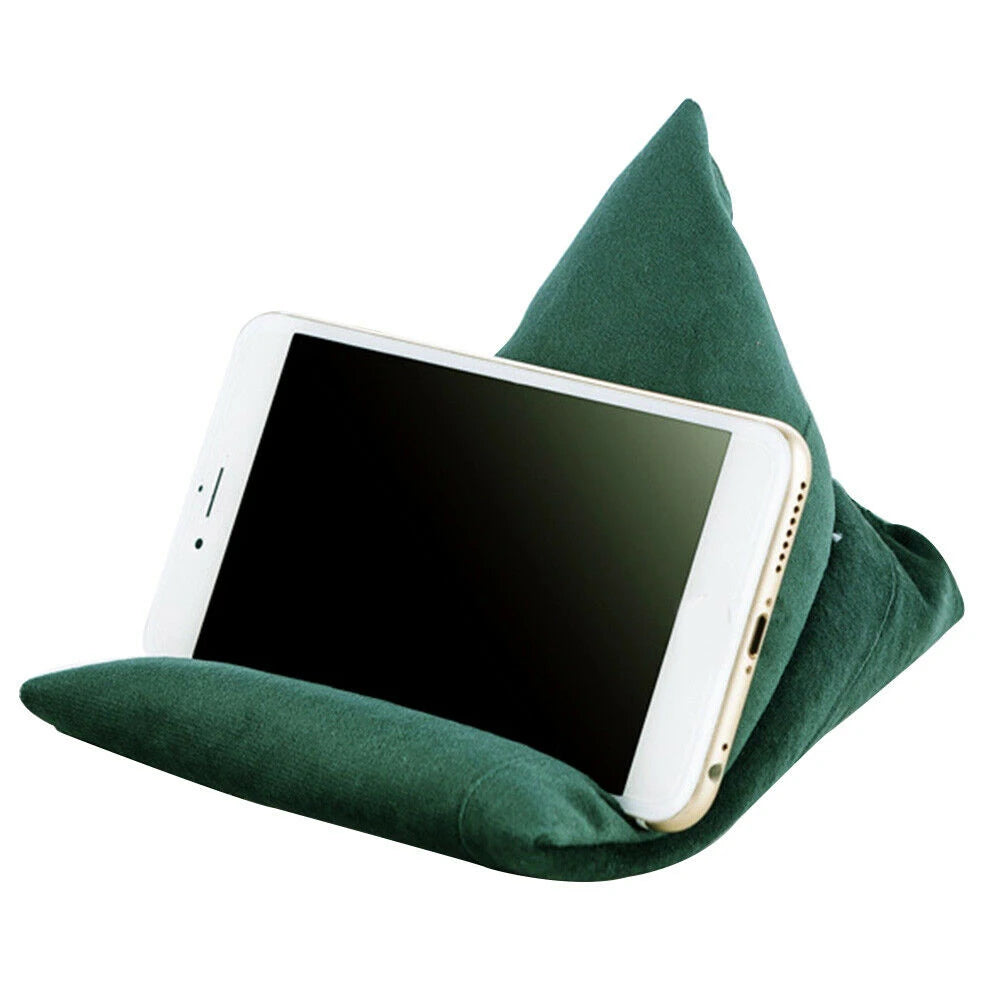 Triangle Velvet Pillow Phone Holder – Soft Lazy Stand for Phones