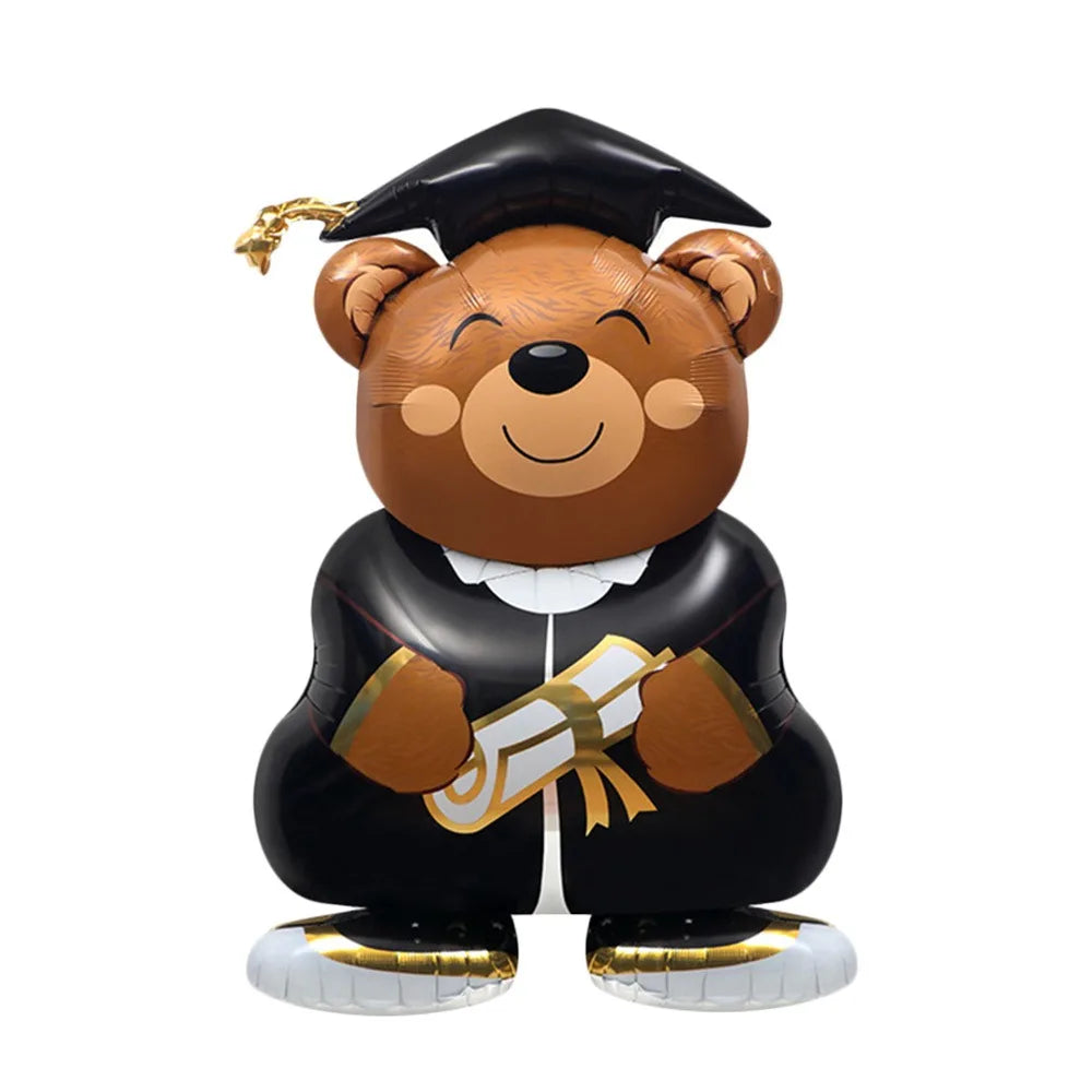 Large Graduation Foil Balloon – Black Gold Bachelor Cap Decor