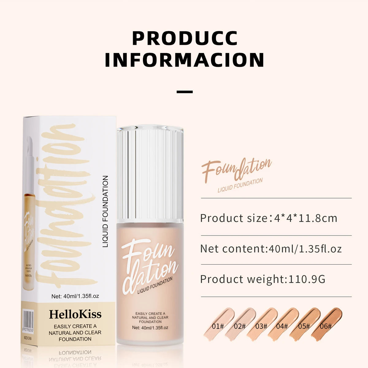 OREADEX Matte Liquid Foundation – Waterproof Full Coverage