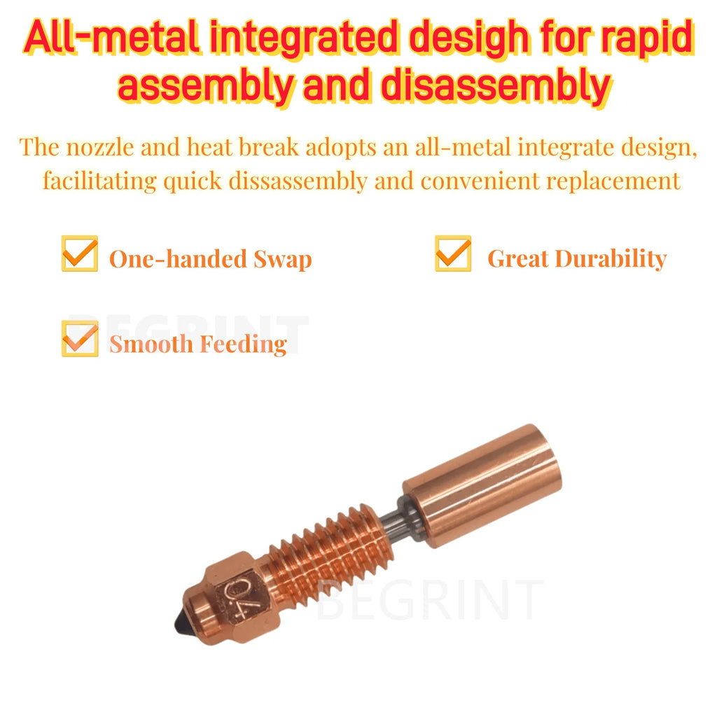 Creality Sprite Extruder Pro Quick-Swap Nozzle Kit – Copper & Titanium