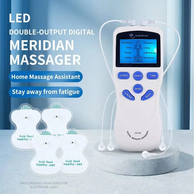 TENS Dual-Channel Muscle Stimulator & Body Massager Device