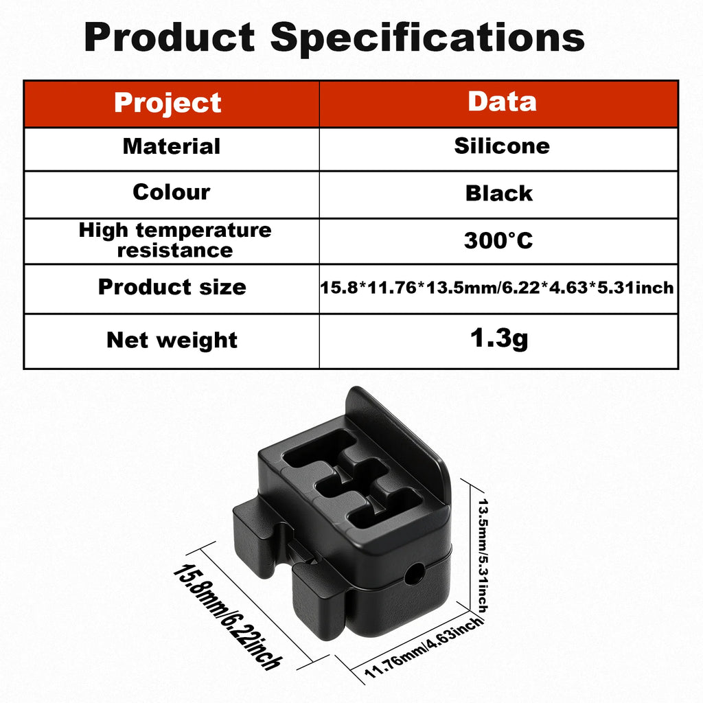 Silicone Nozzle Wiper for Bambu Lab H2D H2C Hotend Cleaner