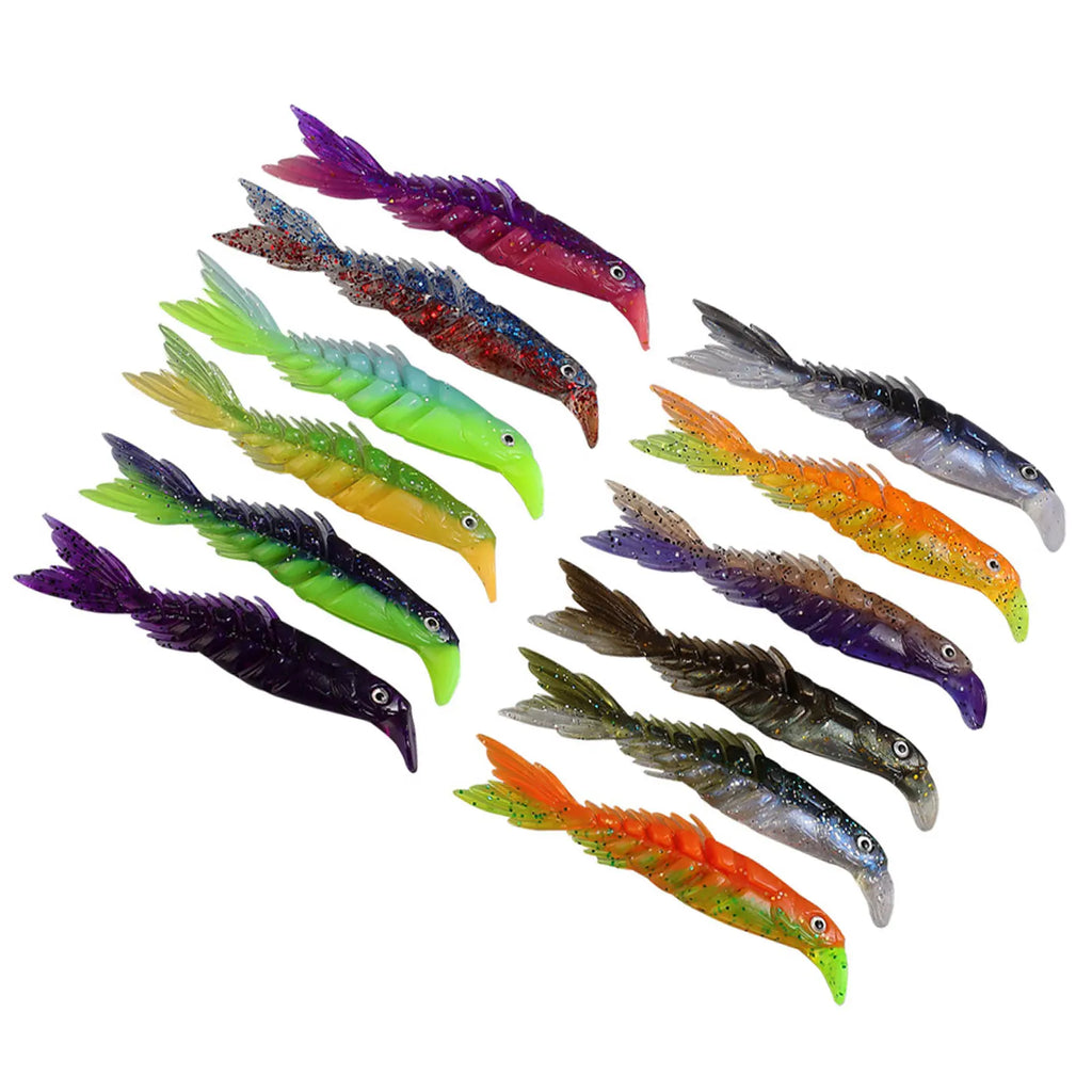 7-Pack 3D Eye Soft Plastic Fishing Lures Swimbaits Set
