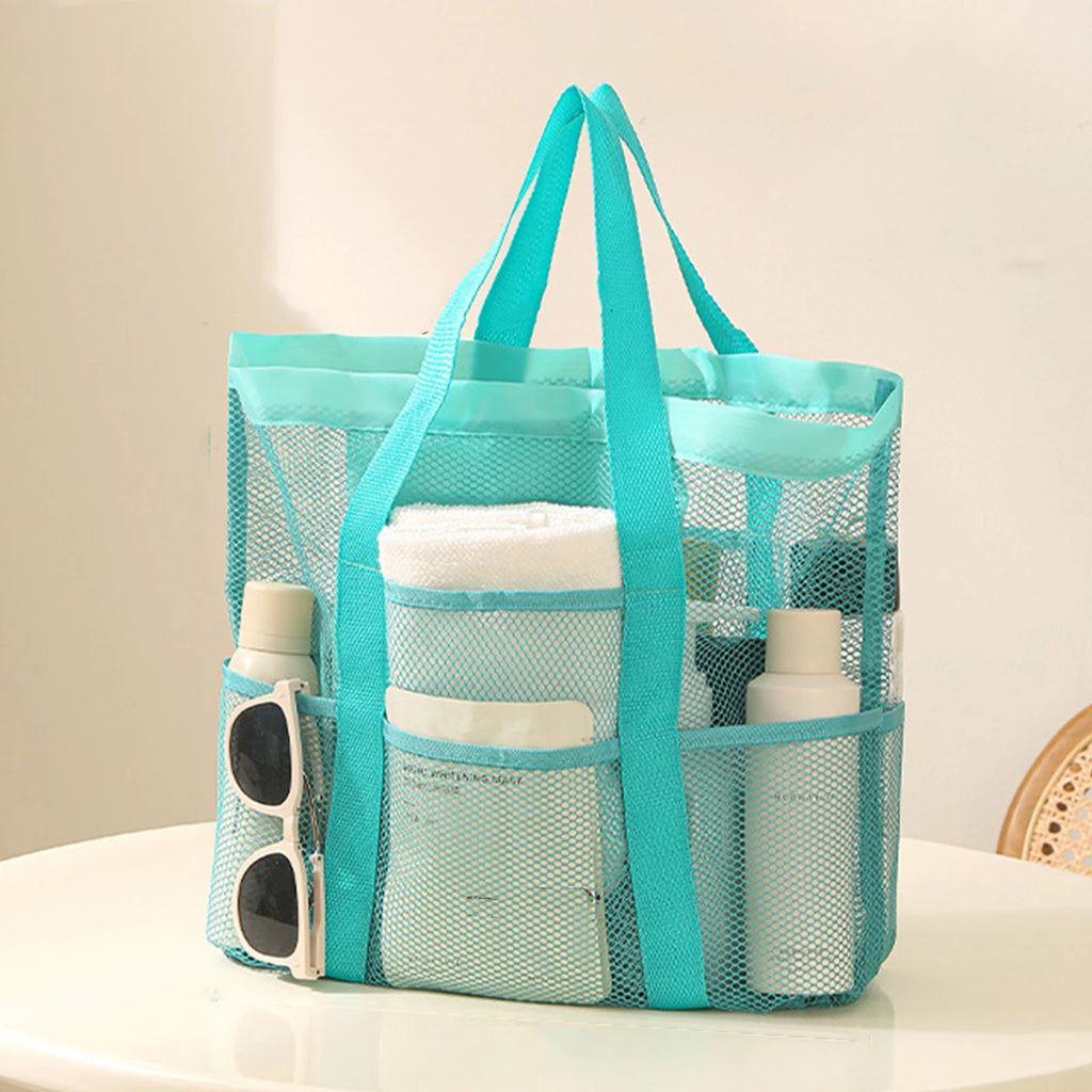 Large Nylon Mesh Beach Bag – Waterproof Sandproof Tote