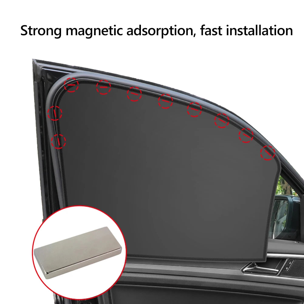 Magnetic Foldable Car Sunshade UV Window Curtain Cover
