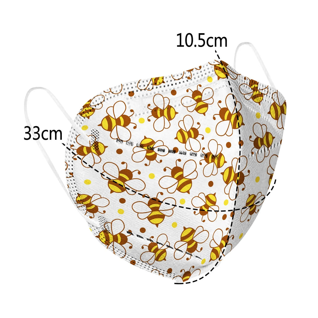 5-Pack Adult Cute Printed Disposable Face Masks – Breathable